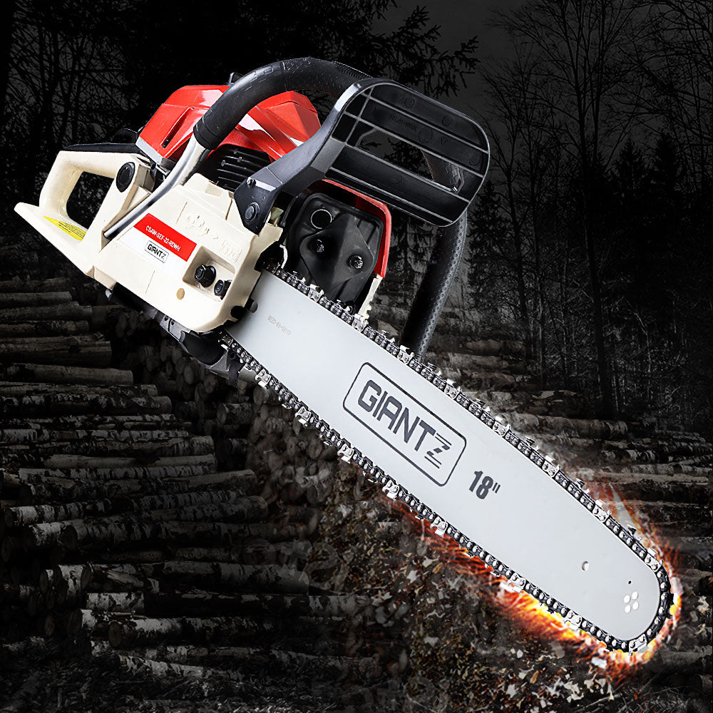 Giantz Petrol Chainsaw Commercial E-Start 18'' | Auzzi Store