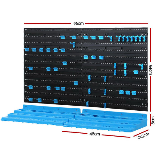 Giantz 54 Storage Bin Rack Wall Mounted Tools – view 2