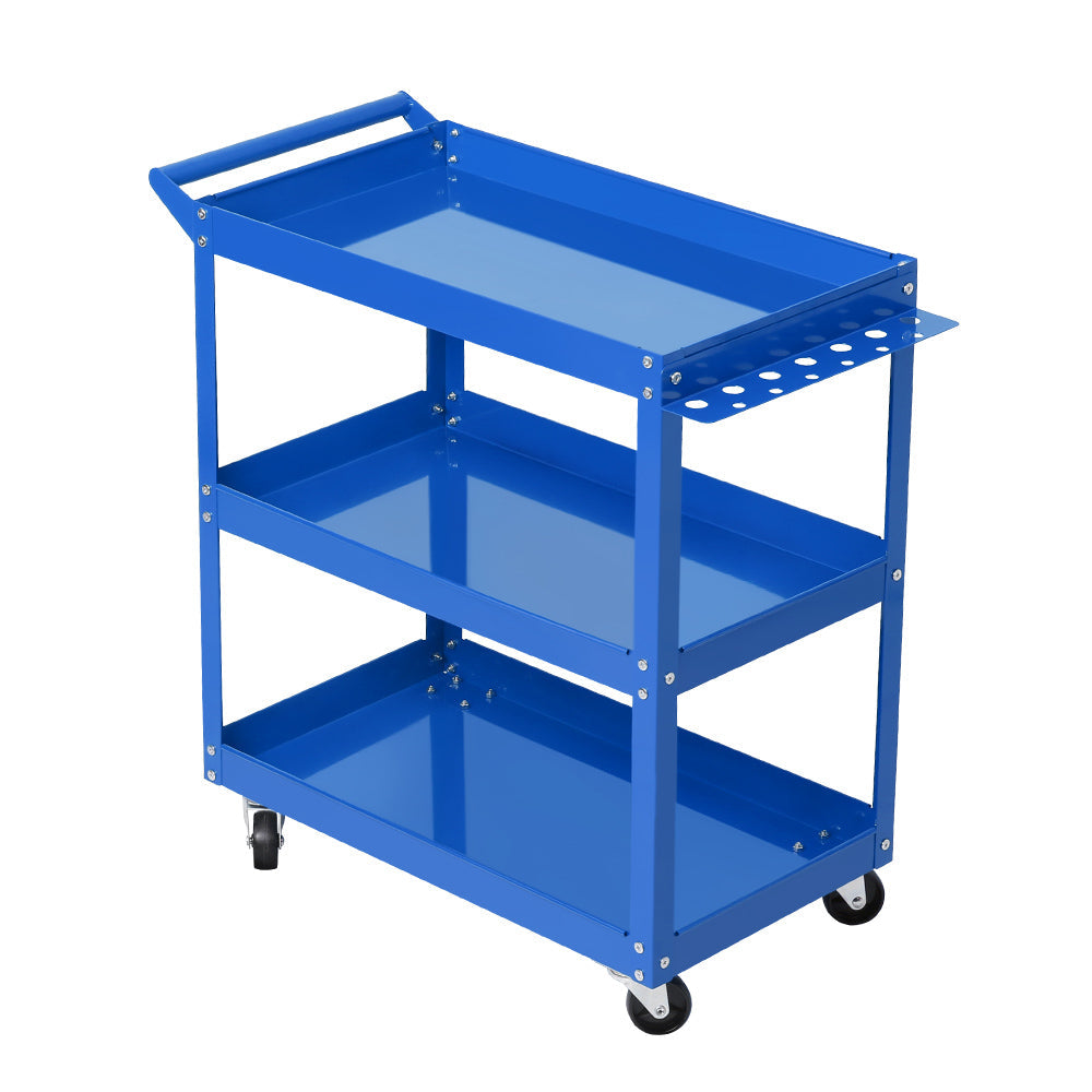 Giantz Tool Cart 3 Tier Parts Steel Trolley Mechanic Storage Organizer Blue | Auzzi Store