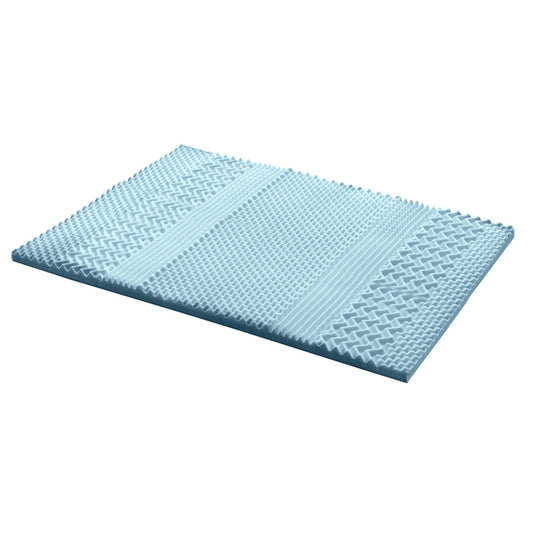 Giselle Bedding Cool Gel 7-zone Memory Foam Mattress Topper w/Bamboo Cover 5cm - Double | Auzzi Store