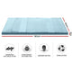 Giselle Bedding Cool Gel 7-zone Memory Foam Mattress Topper w/Bamboo Cover 8cm - Single | Auzzi Store