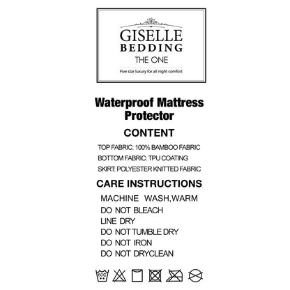 Giselle Bedding Double Size Waterproof Bamboo Mattress Protector | Auzzi Store