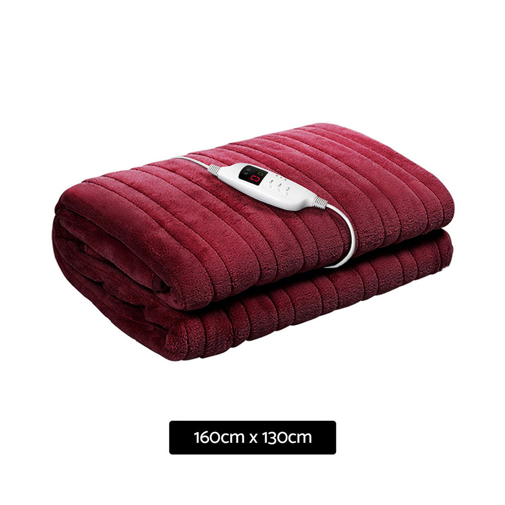 Giselle Bedding Electric Throw Blanket - Burgundy | Auzzi Store