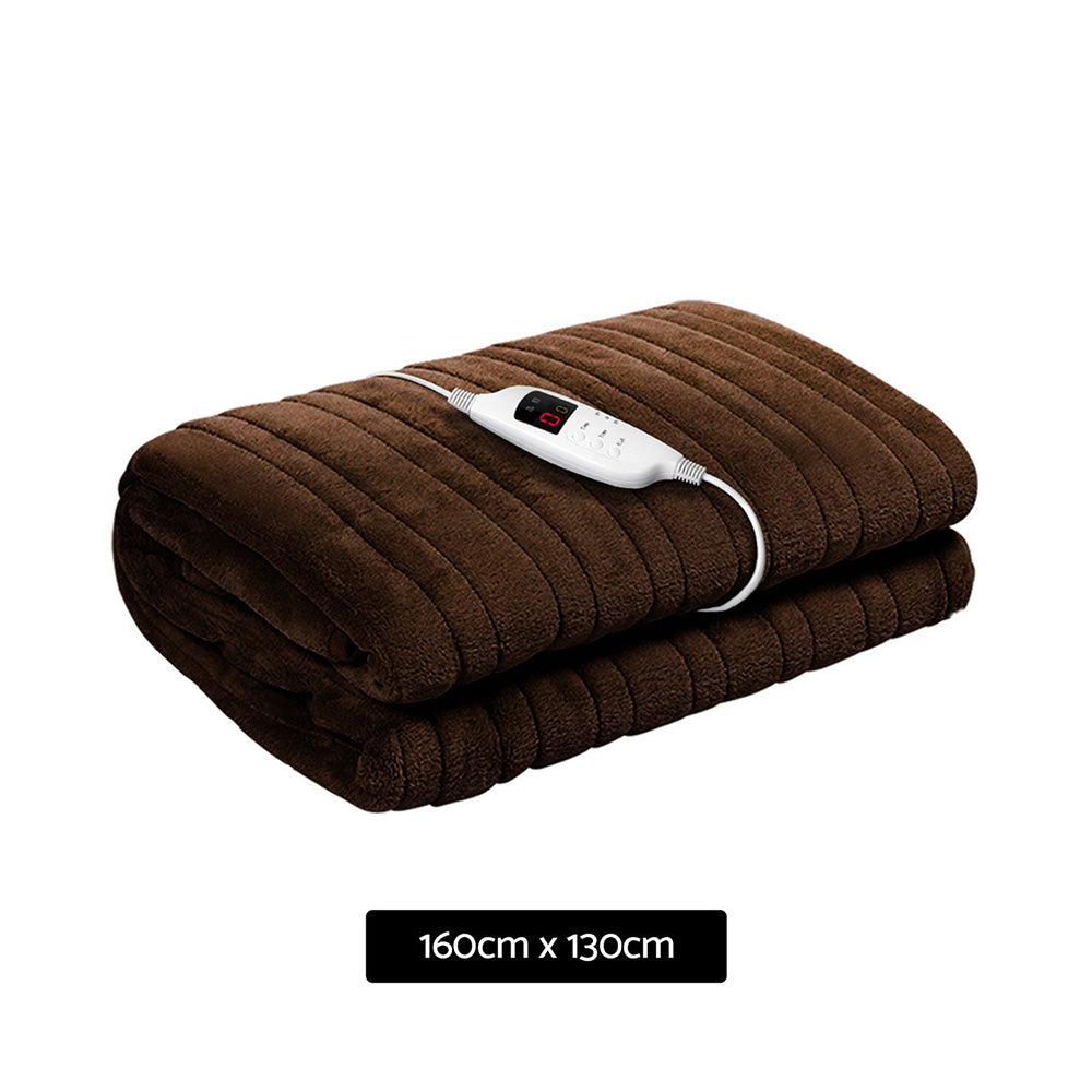 Giselle Bedding Electric Throw Blanket - Chocolate | Auzzi Store