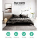 Giselle Bedding Faux Mink Quilt Queen Size Charcoal | Auzzi Store