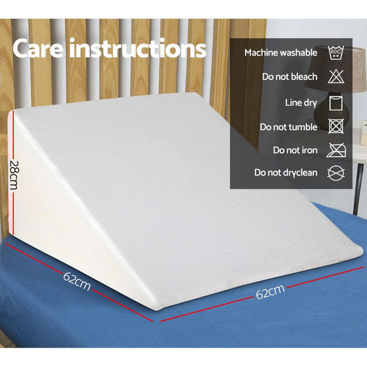 Giselle Bedding Foam Wedge Back Support Pillow - Beige | Auzzi Store