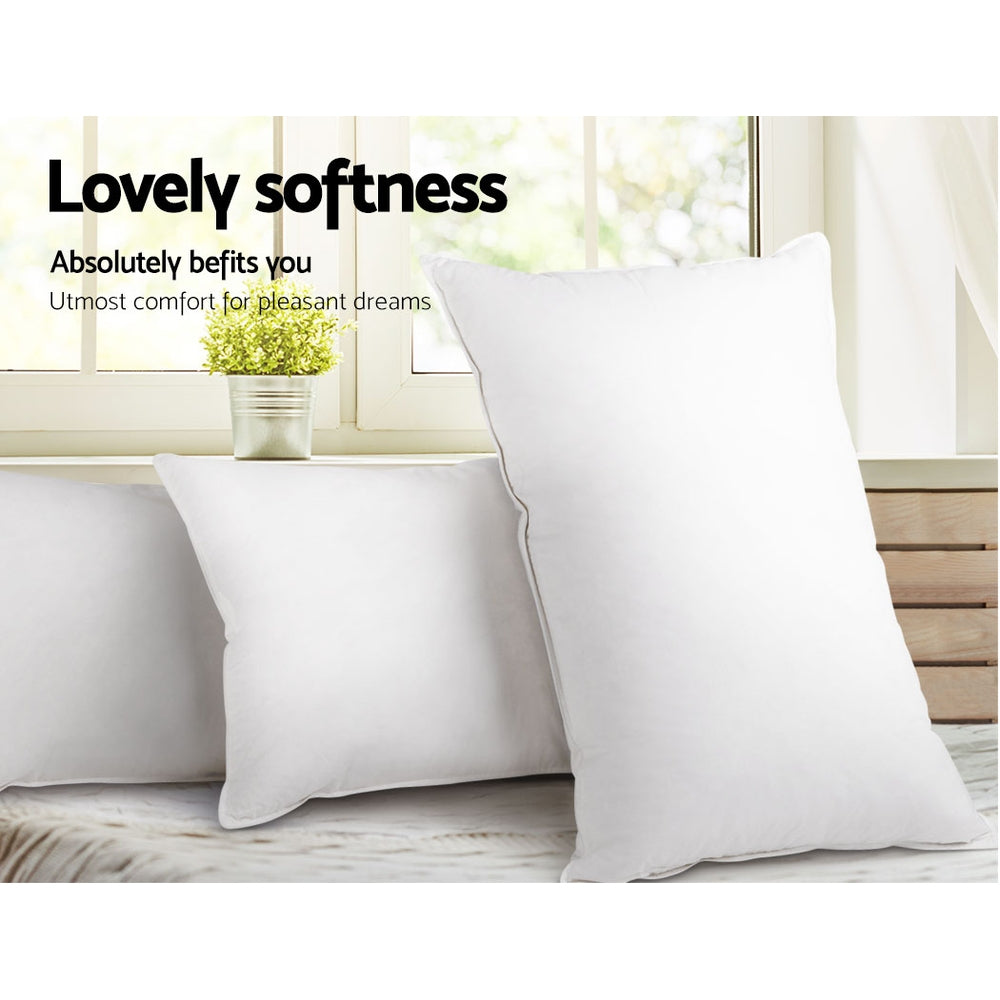 Giselle Bedding King Size 4 Pack Bed Pillow Medium*2 Firm*2 Microfibre Fiiling | Auzzi Store