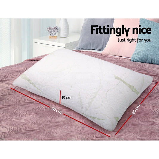 Giselle Bedding Set of 2 Bamboo Pillow with Memory Foam | Auzzi Store