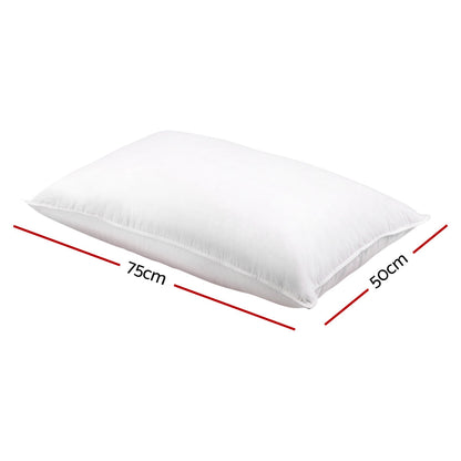 Giselle Bedding Set of 2 Goose Feather and Down Pillow - White | Auzzi Store