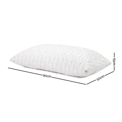 Giselle Bedding Set of 2 Rayon King Memory Foam Pillow | Auzzi Store