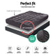 Giselle Double Mattress Topper Pillowtop 1000GSM Charcoal Microfibre Bamboo Fibre Filling Protector | Auzzi Store