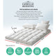 Giselle Single Mattress Topper Pillowtop 1000GSM Microfibre Filling Protector | Auzzi Store