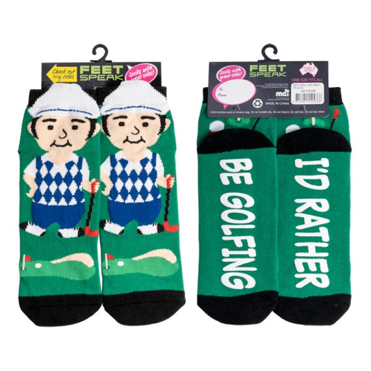 Golfer Feet Speak Socks | Auzzi Store