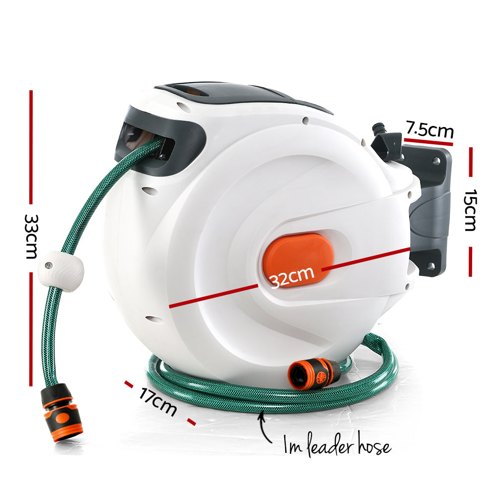 Greenfingers 10M Retractable Water Hose Reel Garden Spray Gun Storage AutoRewind | Auzzi Store