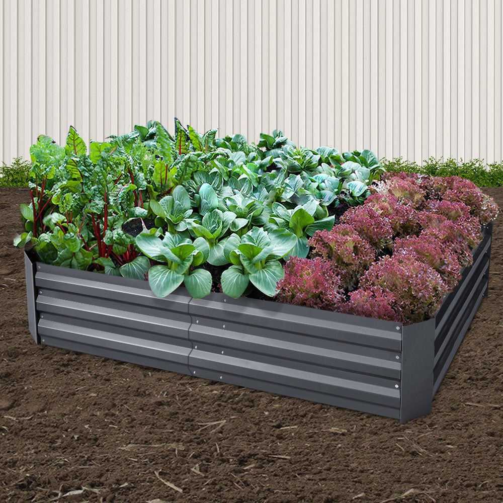 Greenfingers Garden Bed 2PCS 150X90X30CM Galvanised Steel Raised Planter | Auzzi Store