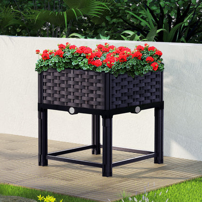 Greenfingers Garden Bed PP Raised Planter Flower Vegetable Outdoor 40x40x23cm | Auzzi Store