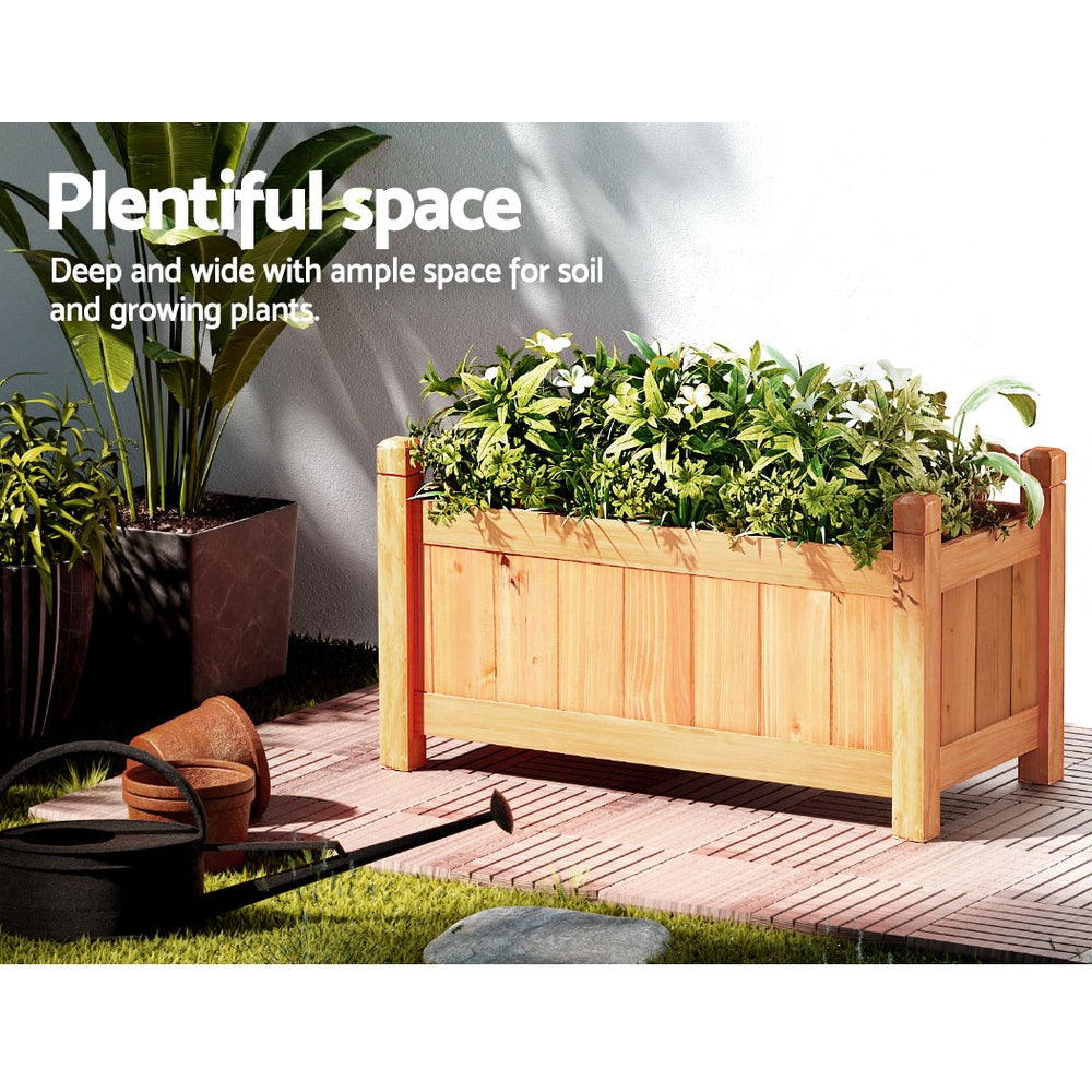 Greenfingers Garden Bed Raised Wooden Planter Box Vegetables 60x30x33cm | Auzzi Store