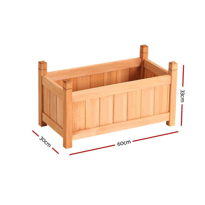 Greenfingers Garden Bed Raised Wooden Planter Box Vegetables 60x30x33cm | Auzzi Store