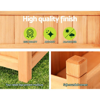 Greenfingers Garden Bed Raised Wooden Planter Outdoor Box Vegetables 90x30x33cm | Auzzi Store