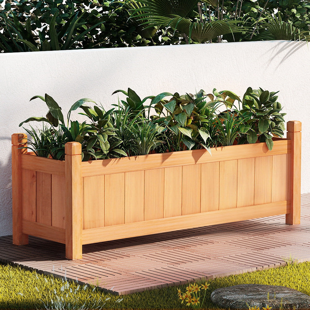 Greenfingers Garden Bed Raised Wooden Planter Outdoor Box Vegetables 90x30x33cm | Auzzi Store