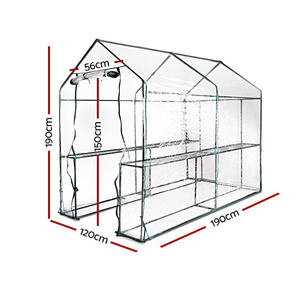 Greenfingers Greenhouse Garden Shed Green House 1.9X1.2M Storage Greenhouses Clear | Auzzi Store