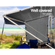 Grey Caravan Privacy Screen 1.95 x 2.2M End Wall Side Sun Shade Roll Out Awning | Auzzi Store