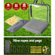 Grey Caravan Privacy Screen 1.95 x 2.2M End Wall Side Sun Shade Roll Out Awning | Auzzi Store