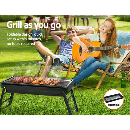 Grillz Charcoal BBQ Grill Smoker Portable Barbecue Outdoor Foldable Camping | Auzzi Store