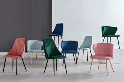 Shangri-La Set of 2 Lucca Dining Chairs (Navy)