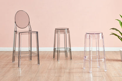 Set of 2 Matt Blatt Philippe Starck Ghost Barstools Replica (Clear, 66cm)
