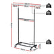 Artiss Clothes Rack Double Rod Airer Rail Coat Stand Adjustable Hanger – view 2