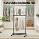 Artiss Clothes Rack Double Rod Airer Rail Coat Stand Adjustable Hanger – view 4
