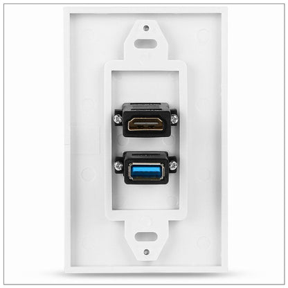 HDMI USB 3.0 Audio Stereo Pass Through Component Composite Wall Plate Panel | Auzzi Store
