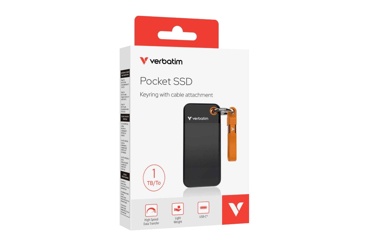 Verbatim 1TB Pocket SSD USB 3.2 Gen 2 (Black/Orange)