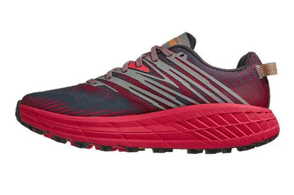 Hoka One One Women's Speedgoat 4 Trail Shoe  - Castlerock/Paradise Pink