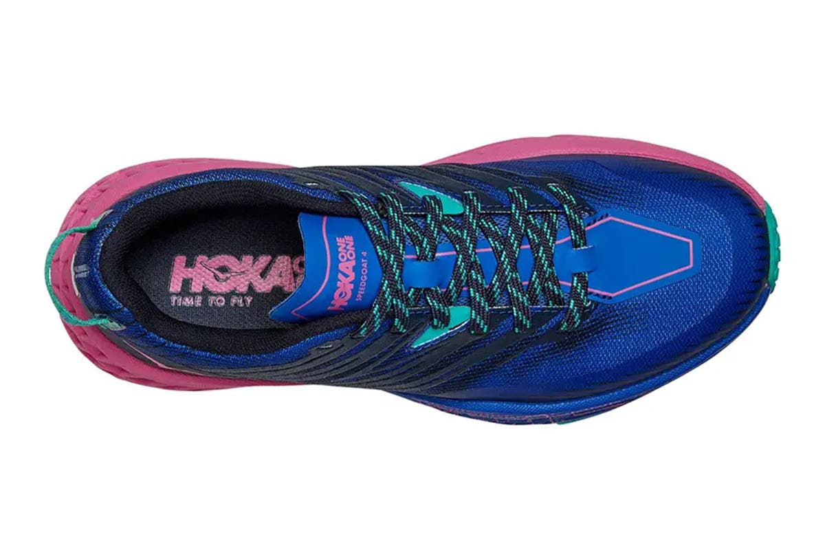 Hoka One One Women's Speedgoat 4 Trail Shoe  - Dazzling Blue/Phlox Pink