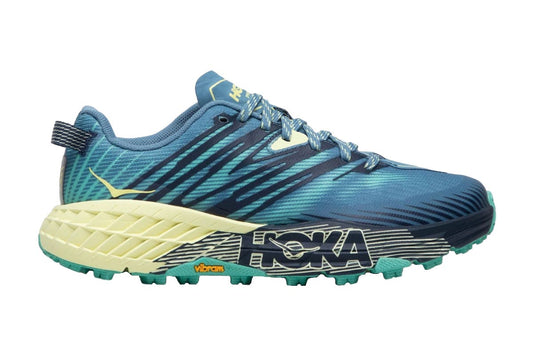 Hoka One One Women's Speedgoat 4 Trail Running Shoes  - Provincial Blue/Luminary Green, Size 10.5 US 