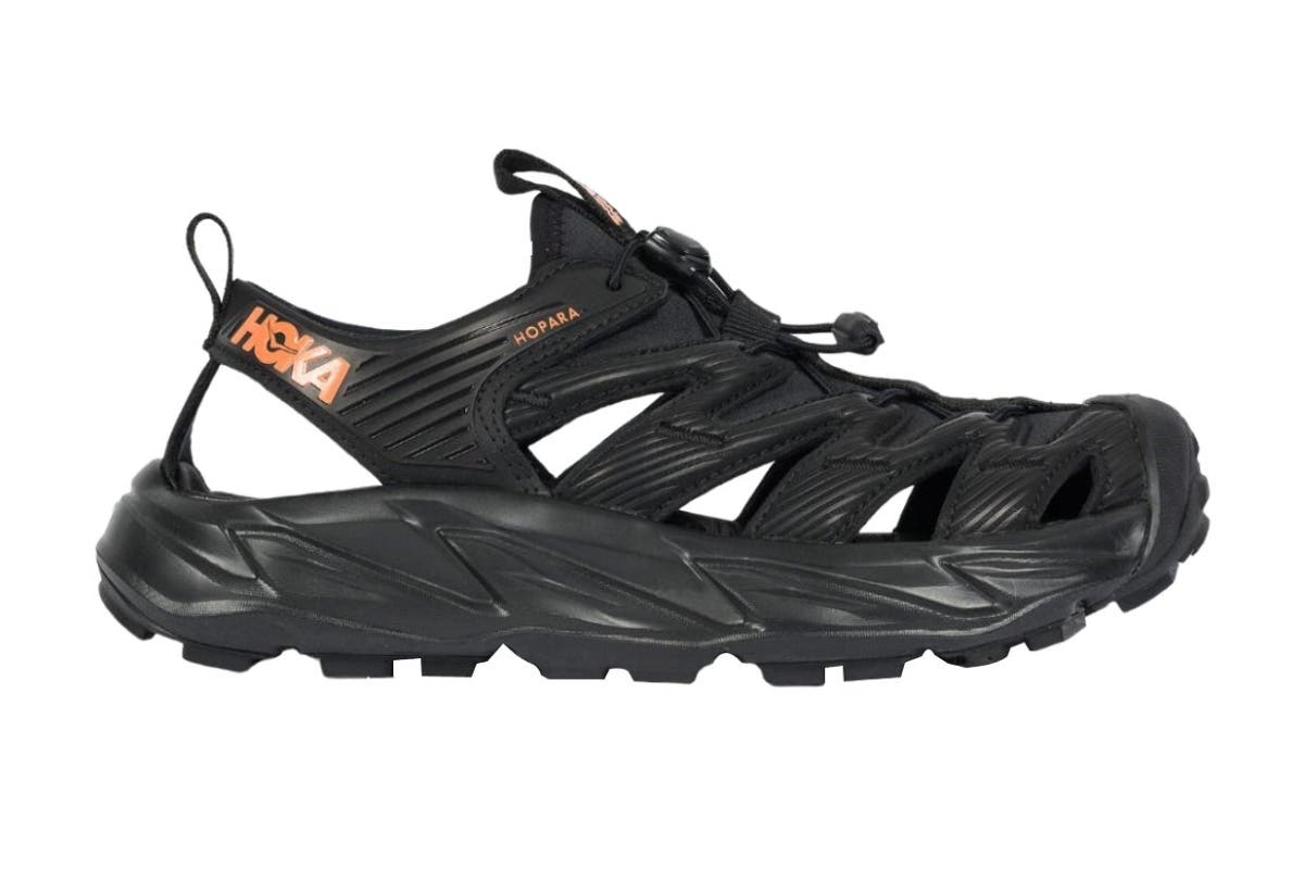 Hoka One One Women's Hopara Hiking Shoes  - Black/Fusion Coral, Size 9.5 US 