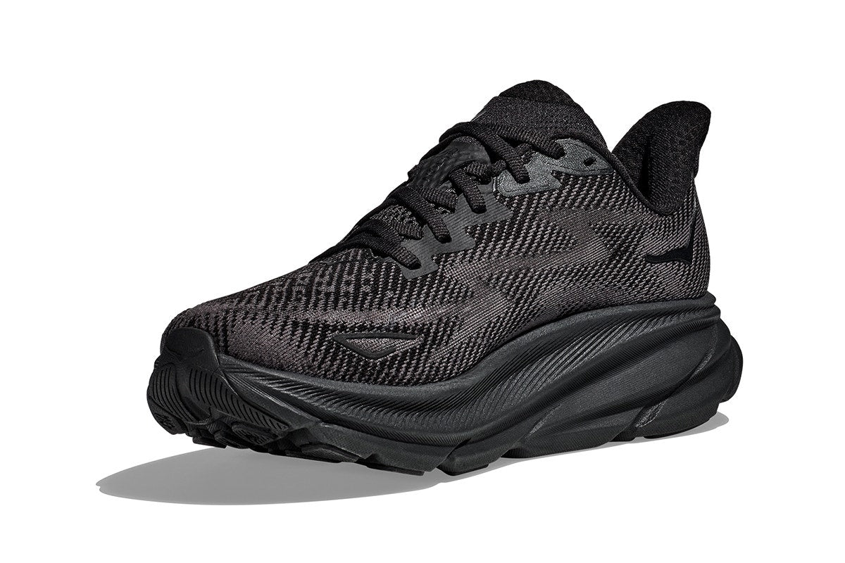 Hoka Men's Clifton 9 Running Shoes (Black/Black, Size 9.5 US)