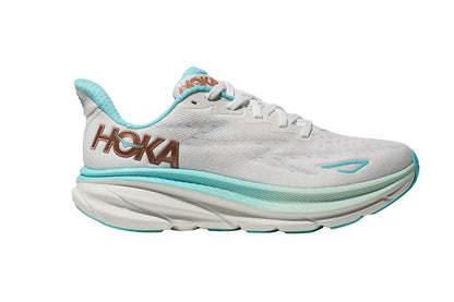 Hoka Women's Clifton 9 Running Shoes (Frost/Rose Gold, Size 9.5 US)