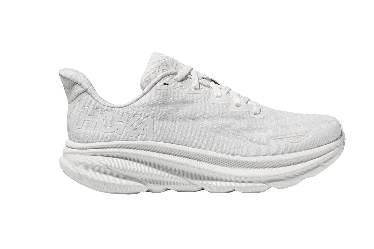 Hoka Women's Clifton 9 Running Shoes (White/White, Size 9.5 US)