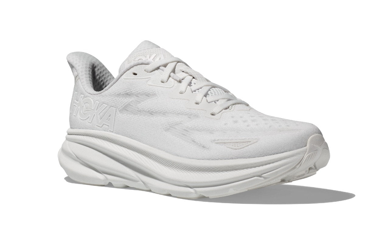 Hoka Women's Clifton 9 Running Shoes (White/White, Size 9.5 US)