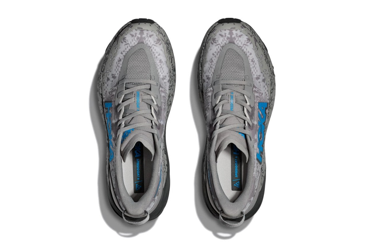 Hoka Men's Speedgoat 6 Trail Running Shoes (Galactic Grey/Hoka Blue, Size 9.5 US)