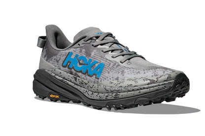 Hoka Men's Speedgoat 6 Trail Running Shoes (Galactic Grey/Hoka Blue, Size 9.5 US)