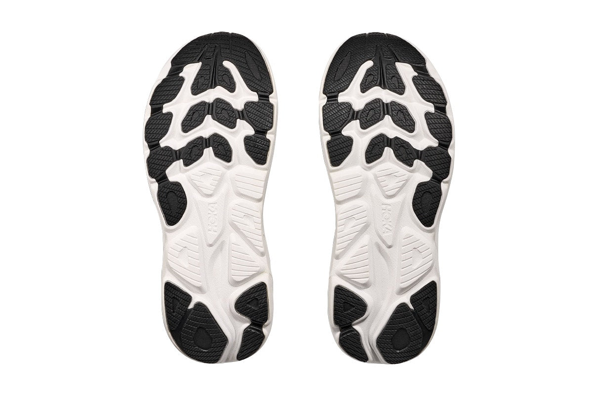 Hoka Men's Clifton 10 Running Shoes (Black/White, Size 12 US)