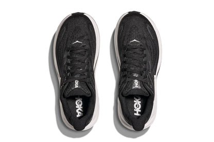 Hoka Men's Clifton 10 Running Shoes (Black/White, Size 12 US)