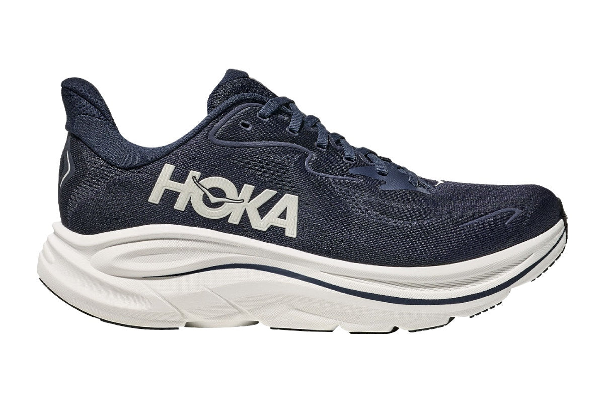 Hoka Men's Clifton 10 Running Shoes (Navy/White, Size 12 US)