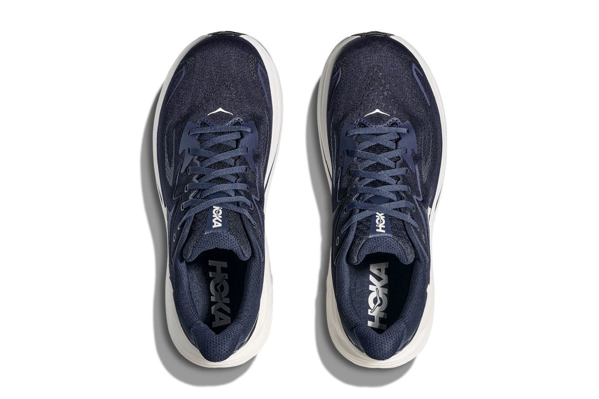 Hoka Men's Clifton 10 Running Shoes (Navy/White, Size 12 US)