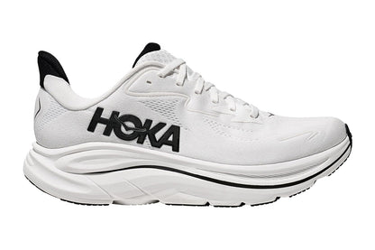 Hoka Men's Clifton 10 Running Shoes (White/Black, Size 12 US)