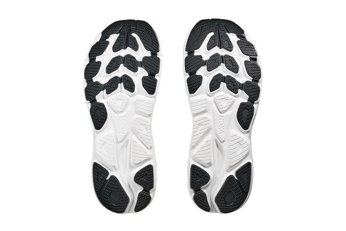 Hoka Men's Clifton 10 Running Shoes (White/Black, Size 12 US)